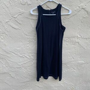 Eileen Fisher stretch dress with exposed zipper racer back sz xs